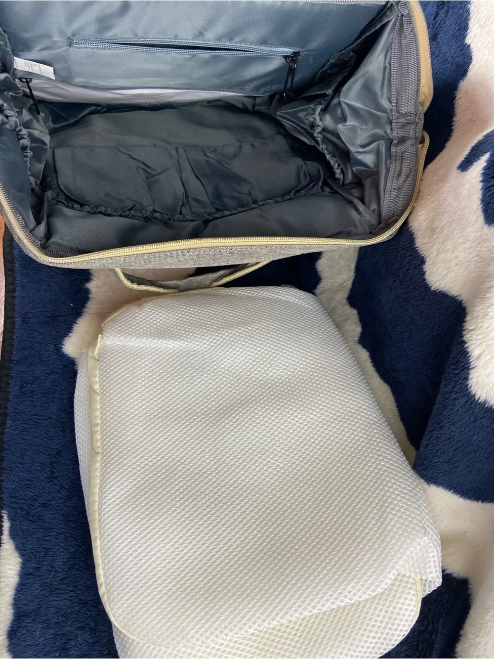 Debug Gray Dual Diaper Bag Backpack Convertible Changing Station